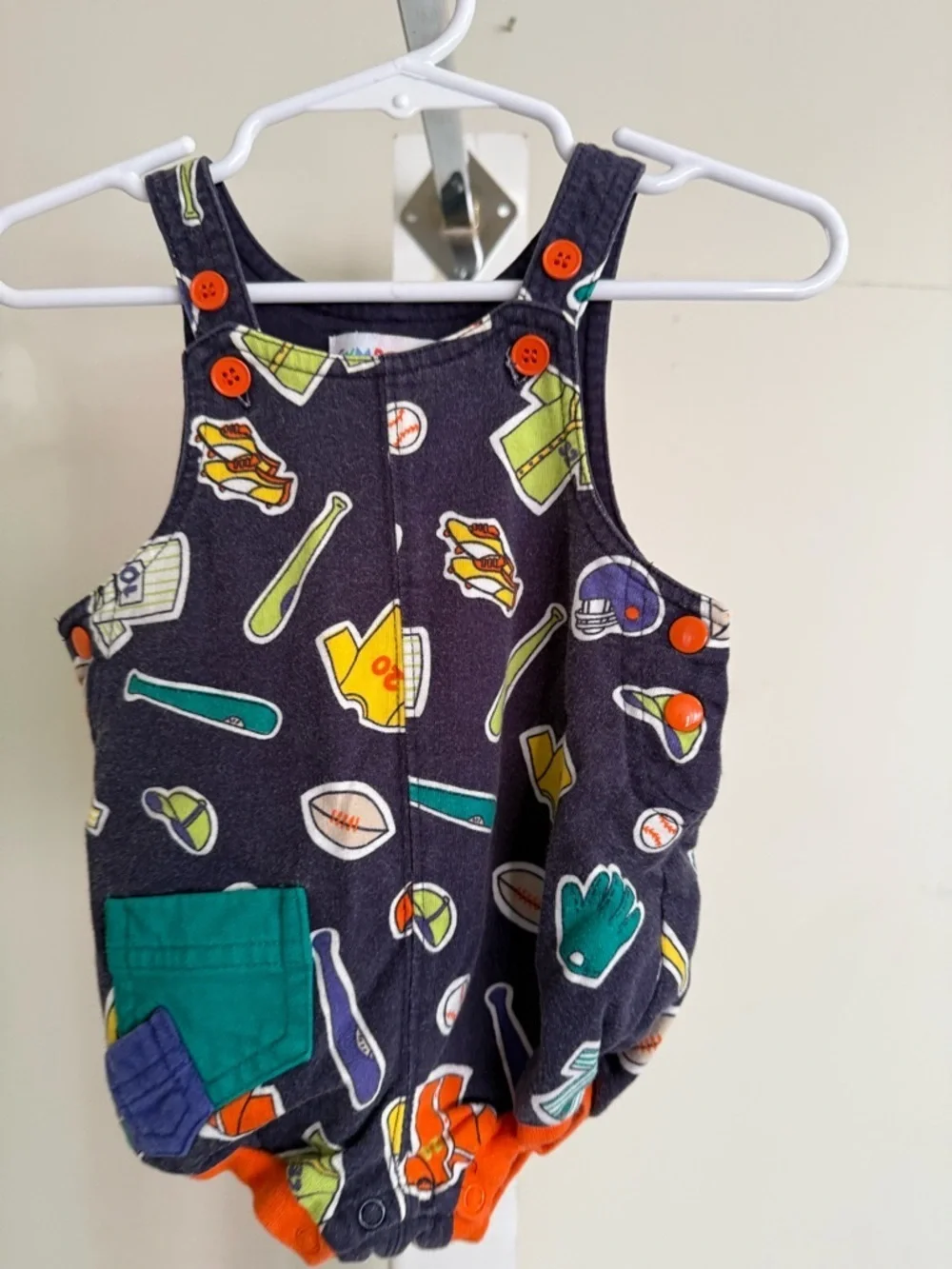 Vintage Gymboree Rainbow Tag Sports Romper